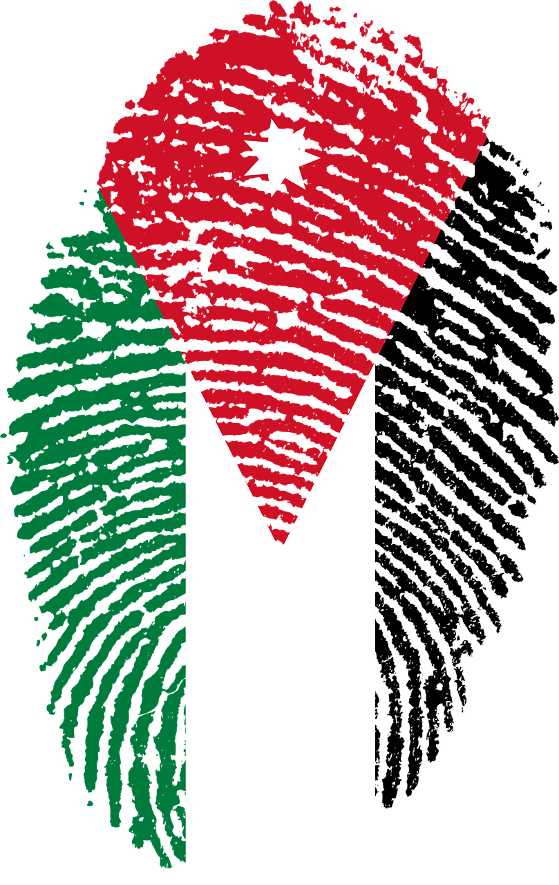 Travel, Jordan, Flag, Fingerprint, Country - Jordanian Pride Clipart (809x1280), Png Download