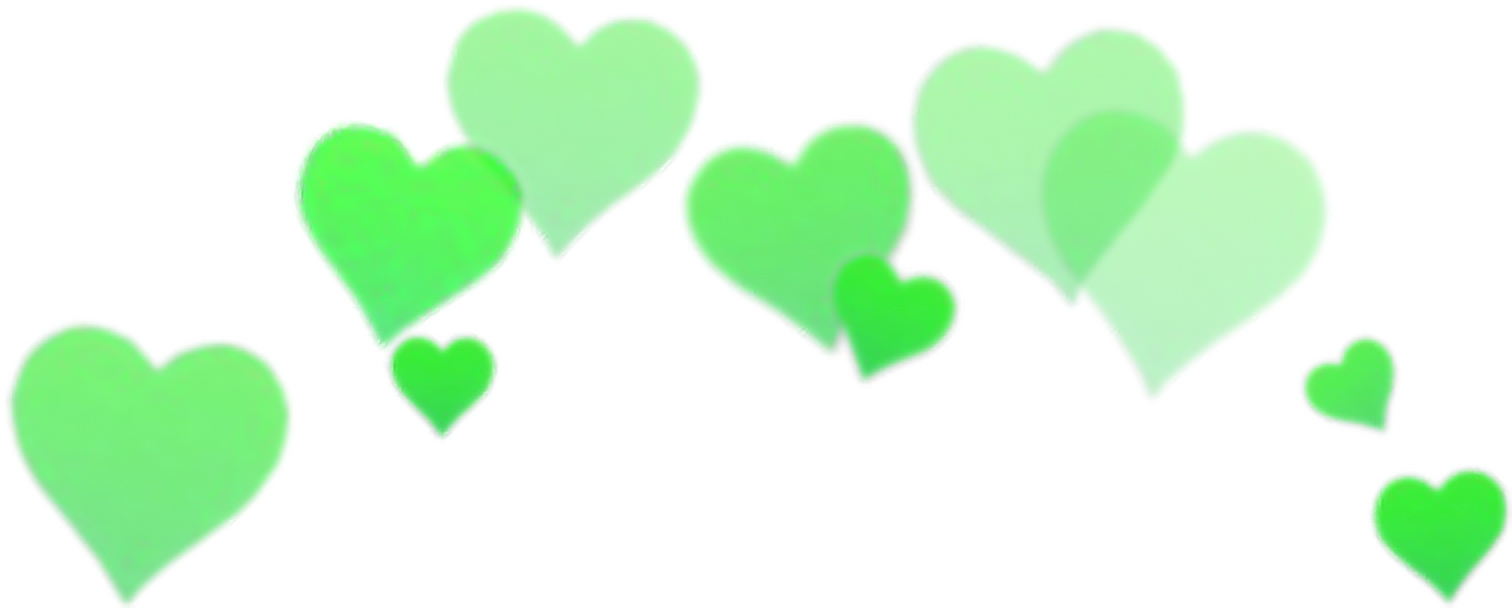 Green Hearts Png Black And White - We Heart It Heart Png Clipart (1512x608), Png Download