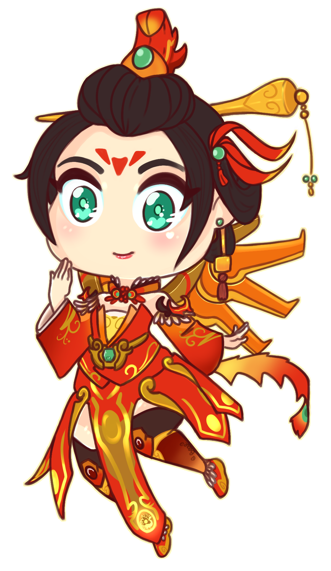 [ Overwatch ] Stickers Brigitte And Zhuque Mercy • Clipart (1378x2039), Png Download