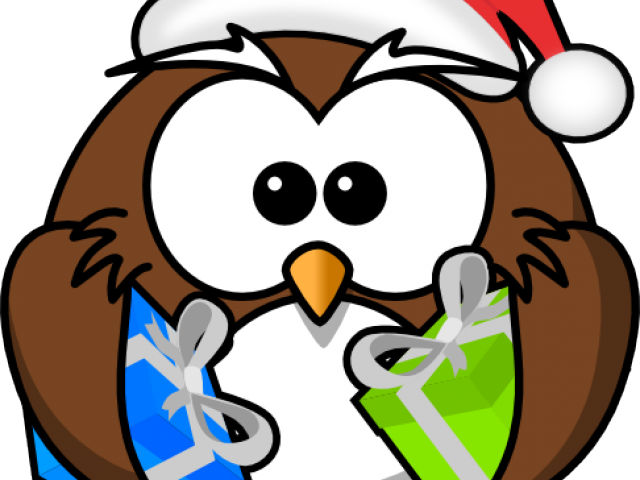 Santa Owl Cliparts - Cartoon Owls - Png Download (640x480), Png Download