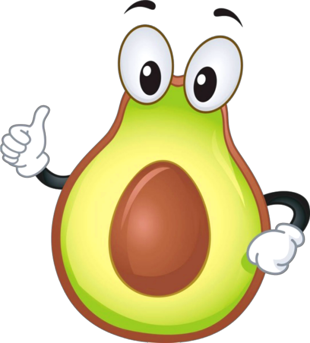Ftestickers Clipart Avocado Googlyeyes Cute - Clipart Avocado - Png Download (1024x1133), Png Download