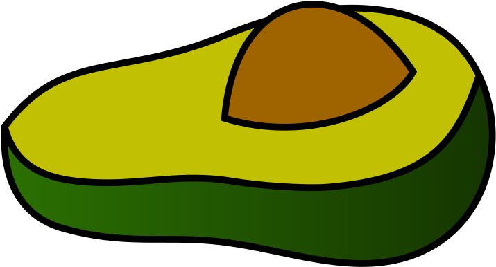 Avocado Clipart (756x469), Png Download