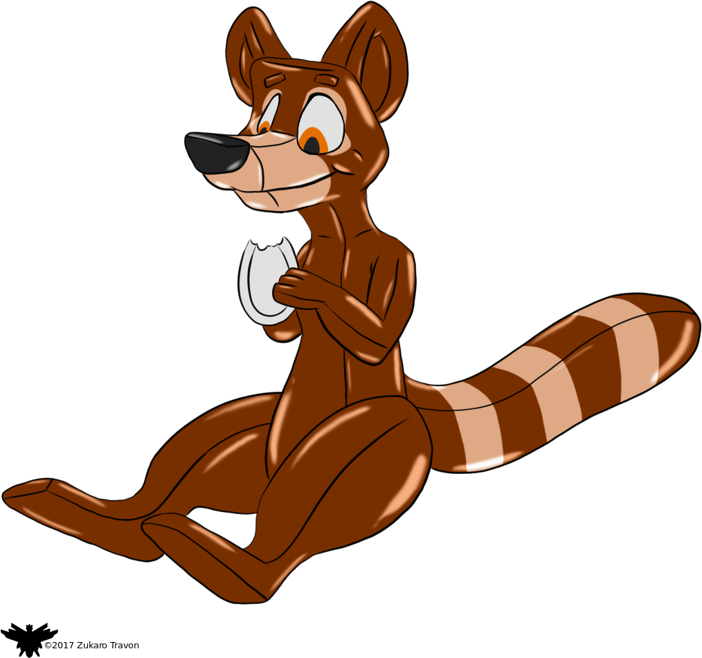 Clay Coati - Cartoon Clipart (1060x1027), Png Download