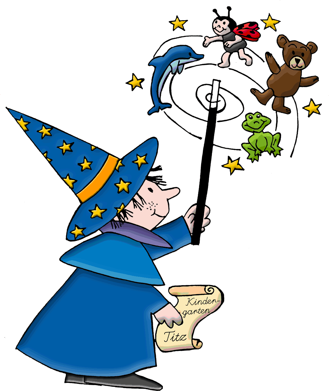 Familienzentrum Und Gemeindekindergarten Zauberwelt - Zauberer Mit Zauberstab Clipart (1134x1356), Png Download