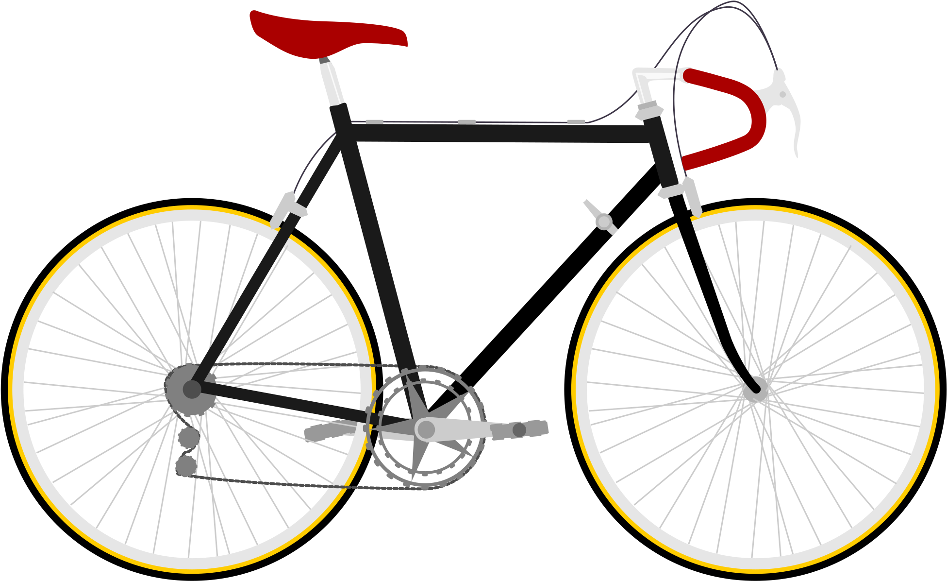 Big Image - Bike Flat Design Png Clipart (2400x1829), Png Download