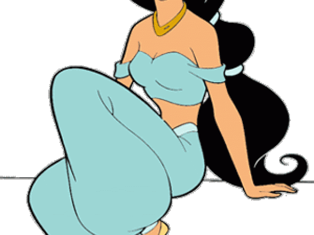 Princess Jasmine Clipart Cartoon - Disney Png Sitting Princes Transparent Png (640x480), Png Download