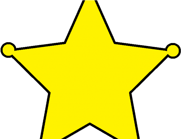 Western Clipart Cowboy Star - Yellow Star Clipart - Png Download (640x480), Png Download