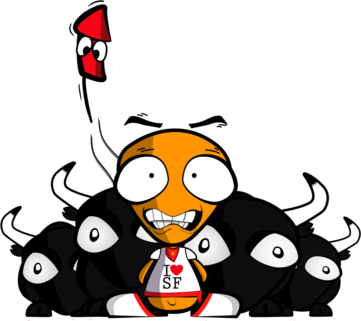 Dibujo Toro Chupinazo San Fermin - San Fermin Clipart (1600x1398), Png Download