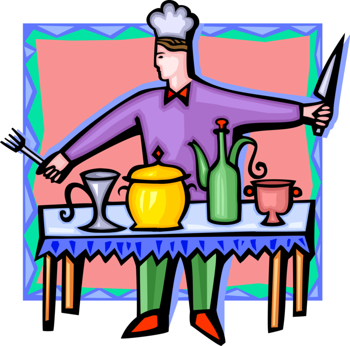 Vector Illustration Of Culinary Cuisine Restaurant - Cook Clipart (708x700), Png Download