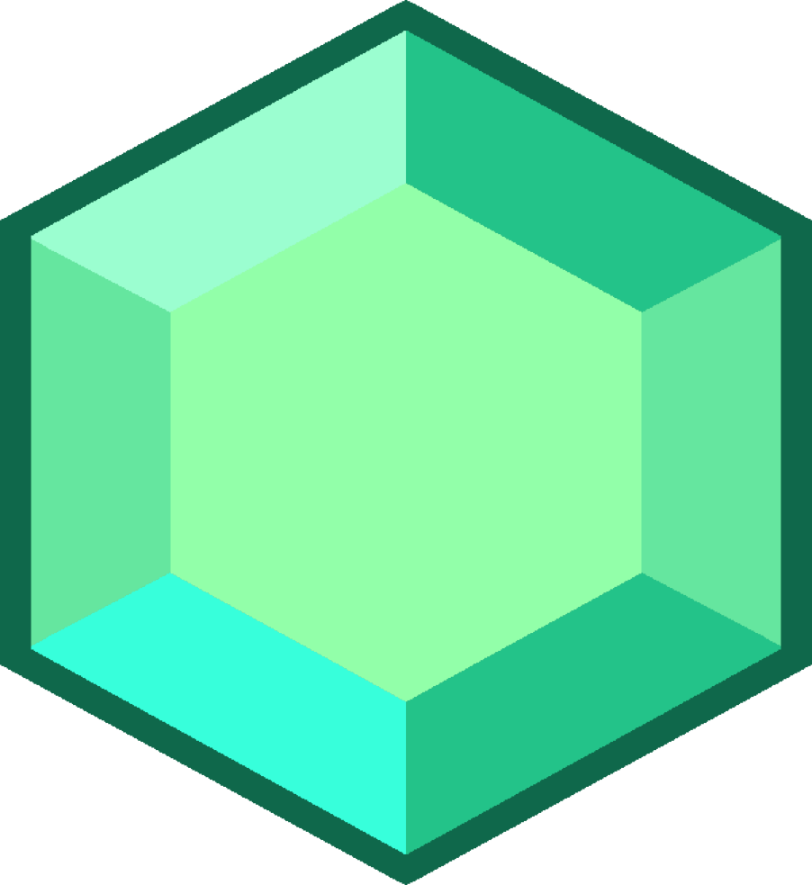 Aqua Aura Quartz's Gemstone On Variscite - Hexagon Gem Clipart - Png Download (902x983), Png Download