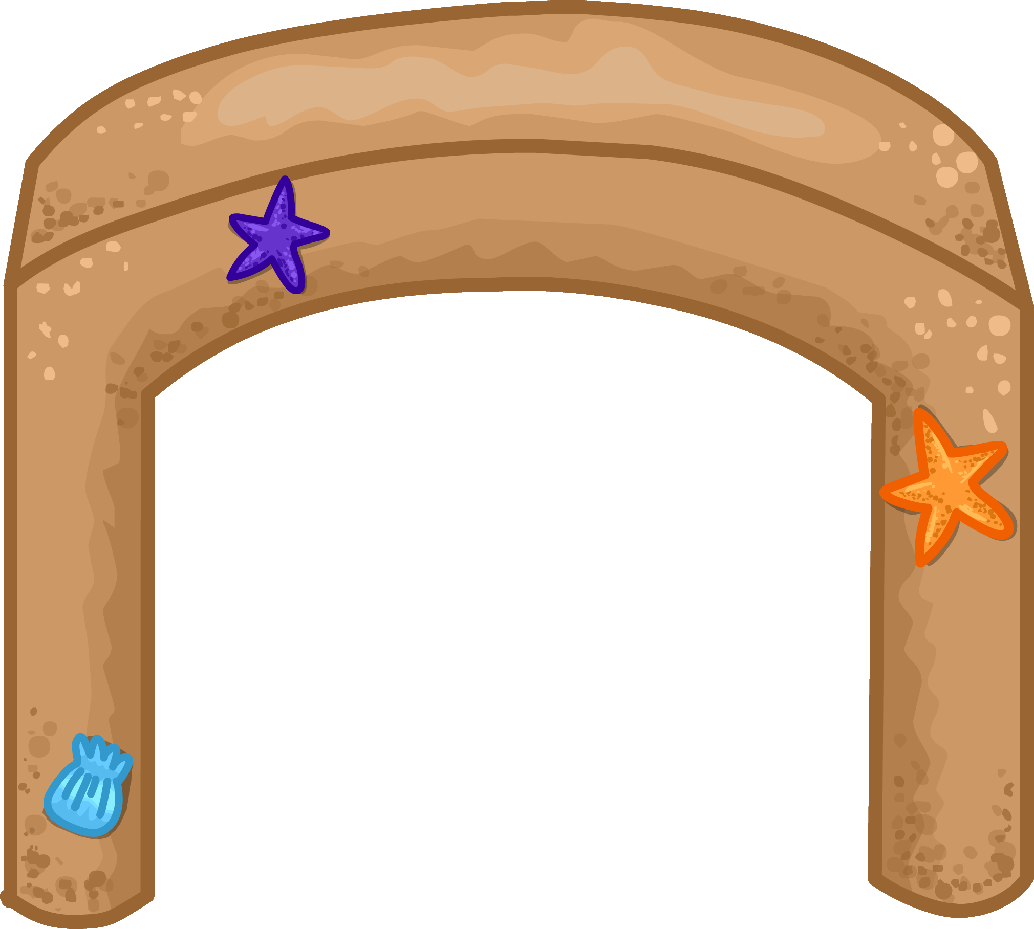 Sand Castle Arch - Club Penguin Sand Castle Clipart (1007x897), Png Download