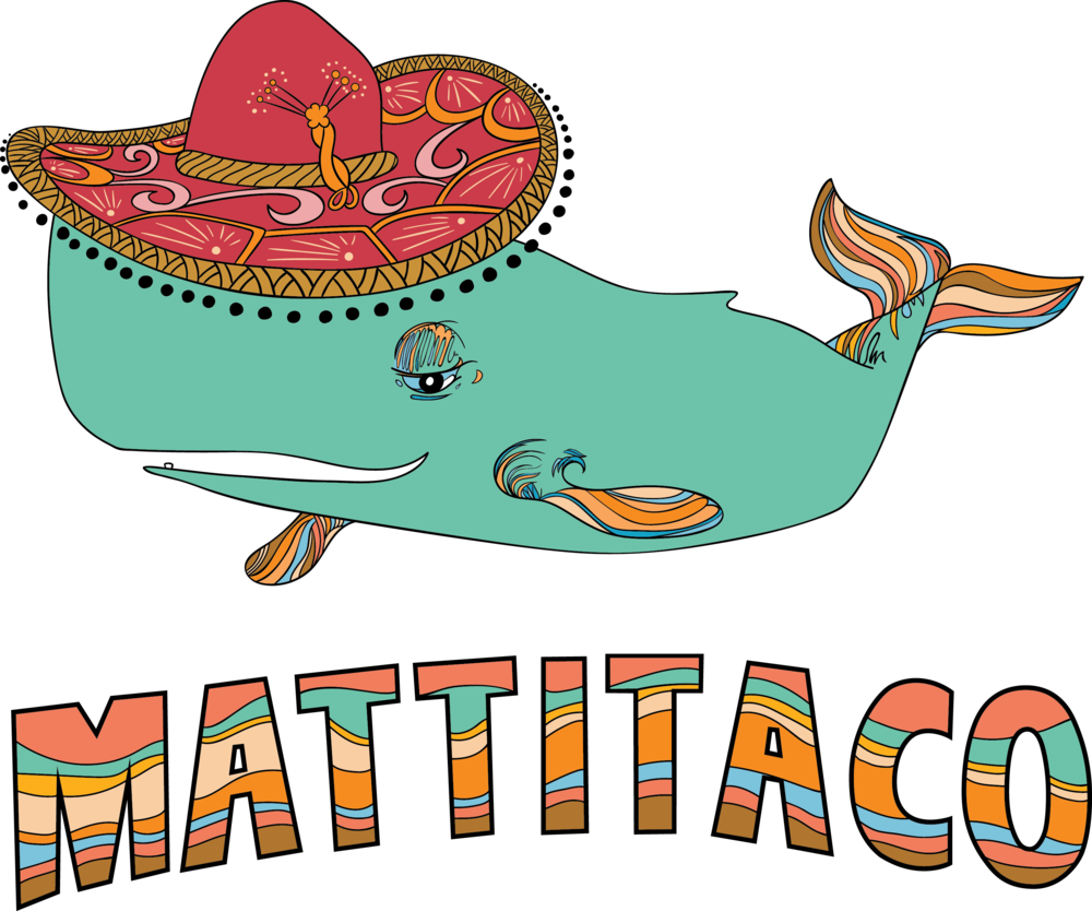 Taco Whale Color Text - Mattitaco Clipart (1000x834), Png Download