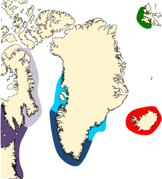 Distribution Of Common Seals In And Near Greenland - Harbor Seal Clipart (559x600), Png Download