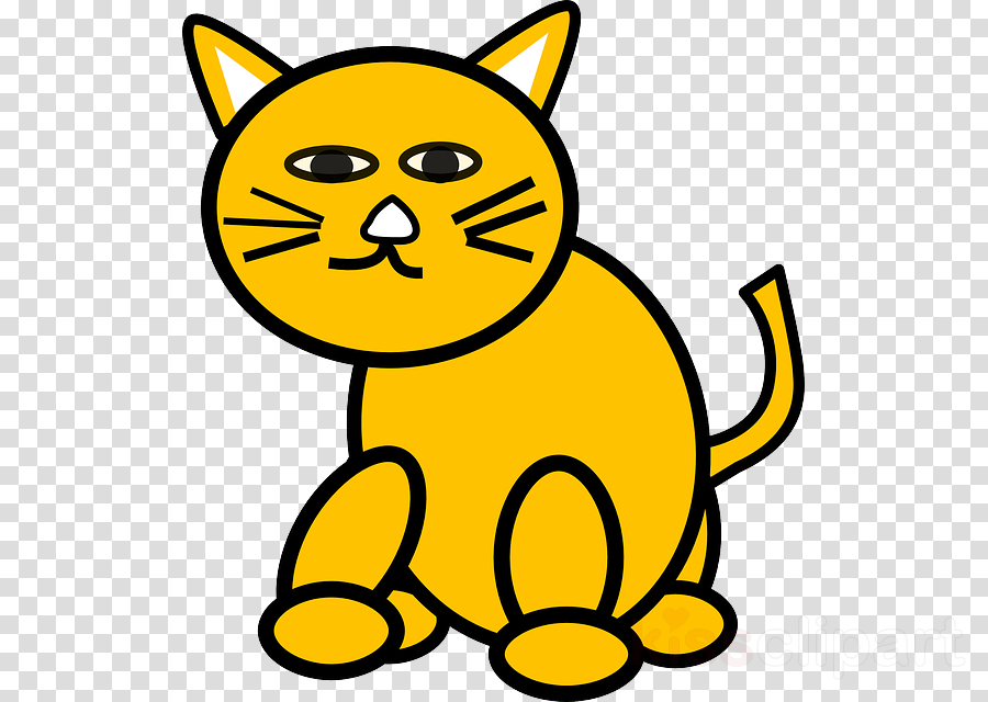 Yellow Cat Clipart Cat Kitten Clip Art - Custom Orange Cat Shower Curtain - Png Download (900x640), Png Download