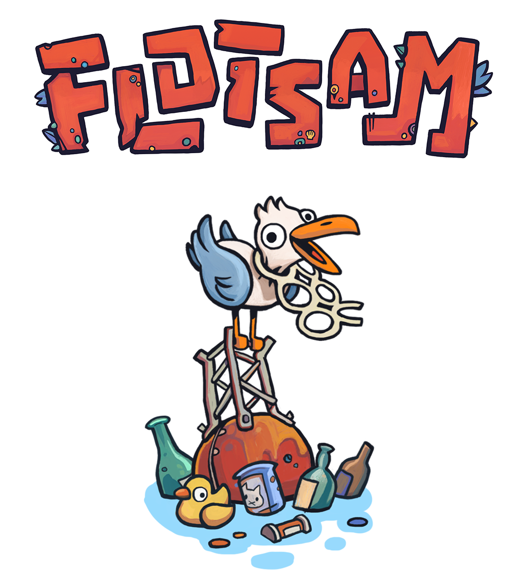 Seagull Flotsam Withlogo - Portable Network Graphics Clipart (1073x1229), Png Download