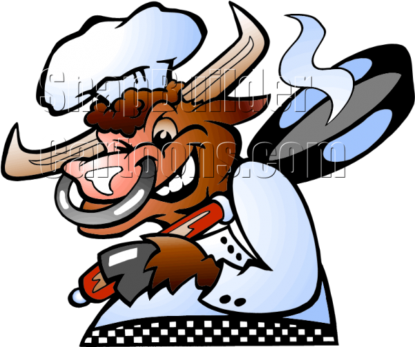 Bull Chef Clipart (600x600), Png Download