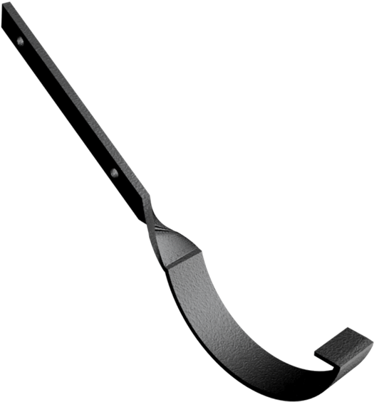 Cast Aluminium Plain Half Round Rafter Bkt-side Fix - Hurling Clipart (1000x750), Png Download