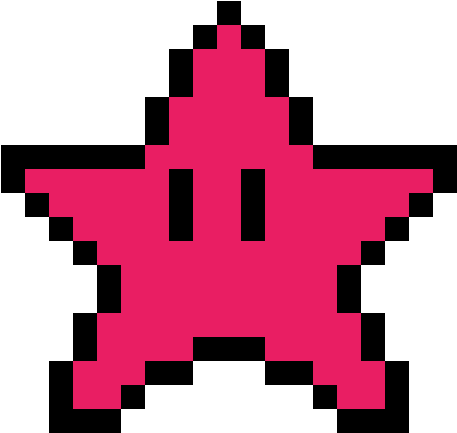 Gracie {pink Star} - Mario World Pixel Art Clipart (1200x1200), Png Download