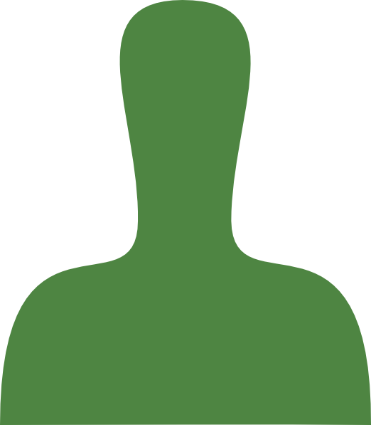 This Free Clip Arts Design Of Green Person Silhouette - Png Download (522x597), Png Download