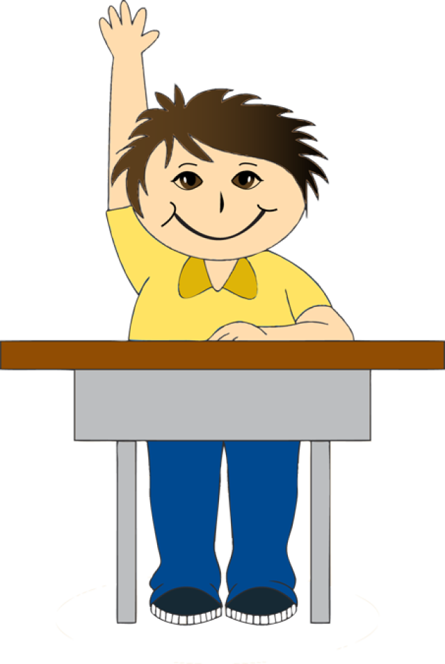 At School Desk Dixie Allan - Clipart Of Boy In School - Png Download (640x954), Png Download