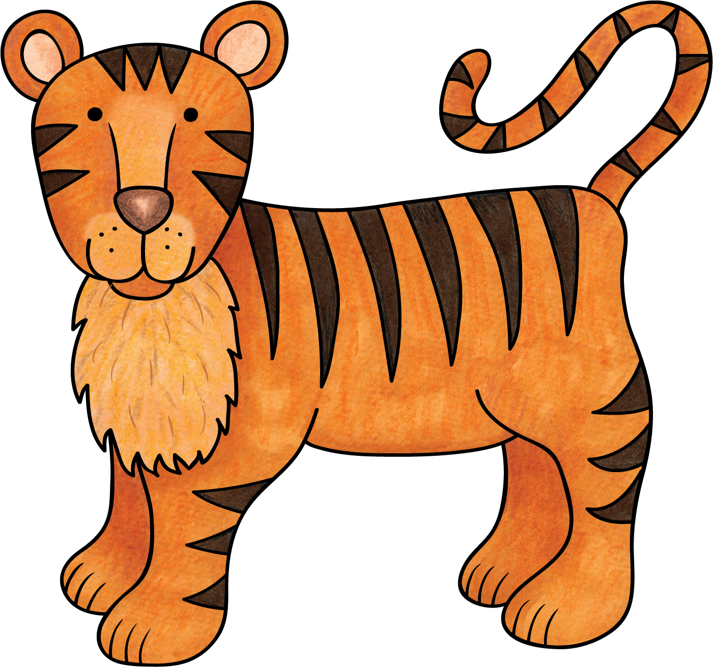 November-focus Like A Tiger - Animal Figure Clipart (1428x1336), Png Download