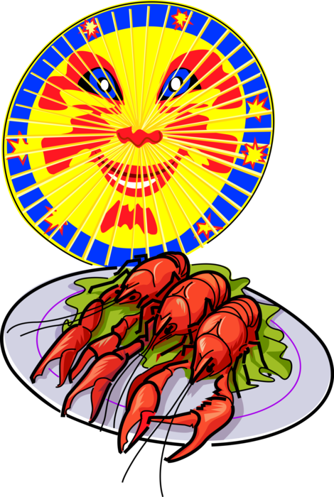 Vector Illustration Of Scandinavian Heritage Swedish - Kräftskiva Png Clipart (470x700), Png Download