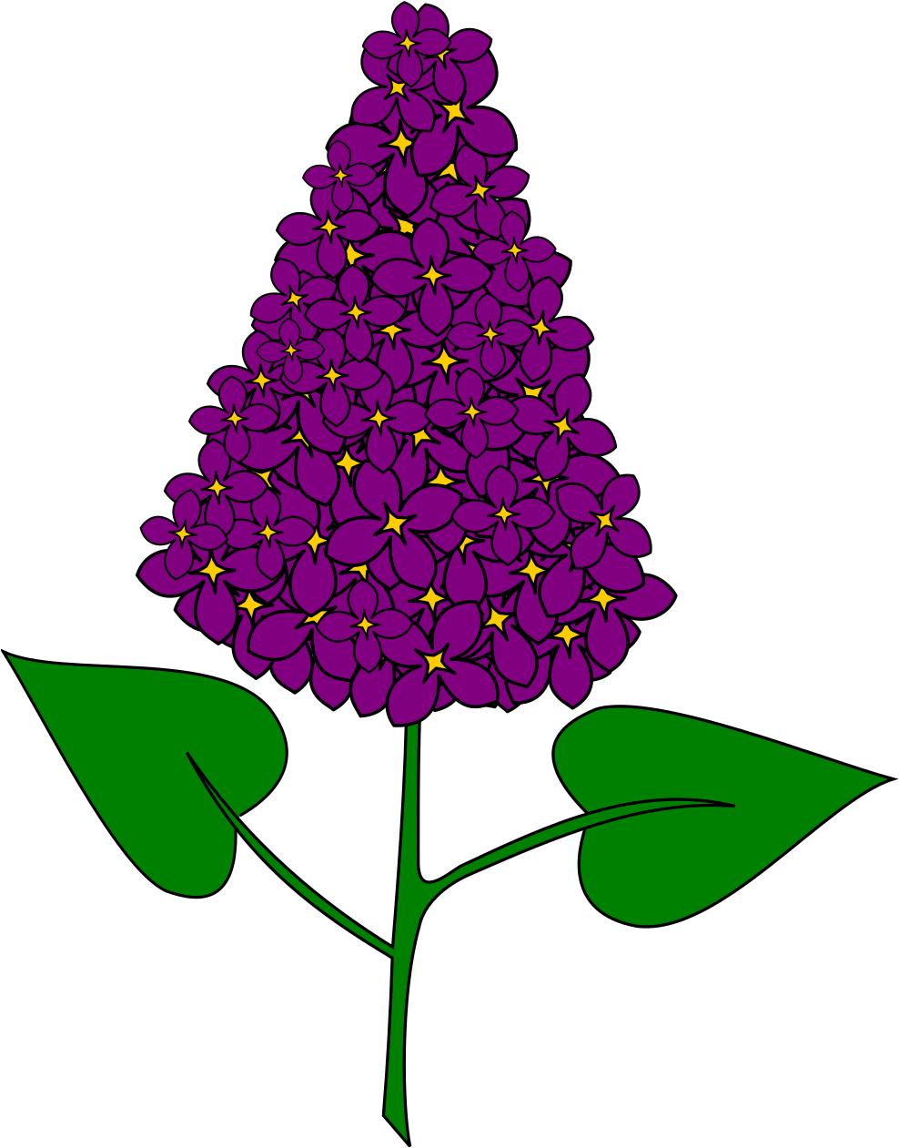 File - Lilas - Svg - Wikimedia Commons Clipart (754x1024), Png Download