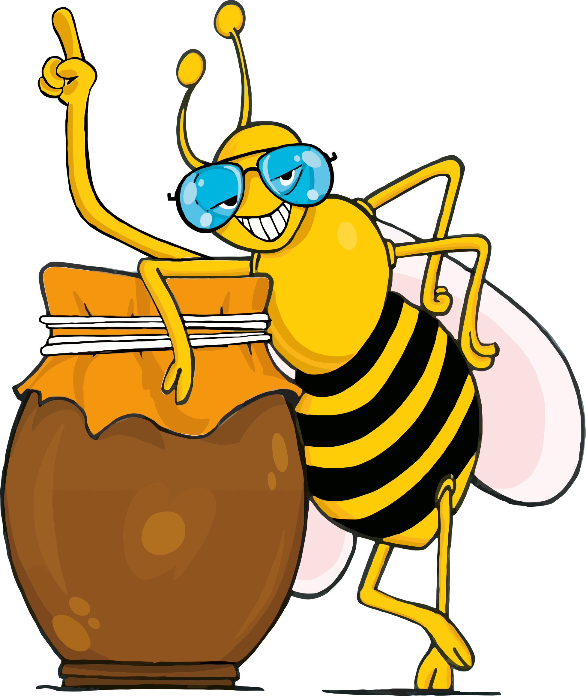 Big Image - Bee And Honey Clipart - Png Download (1954x2320), Png Download