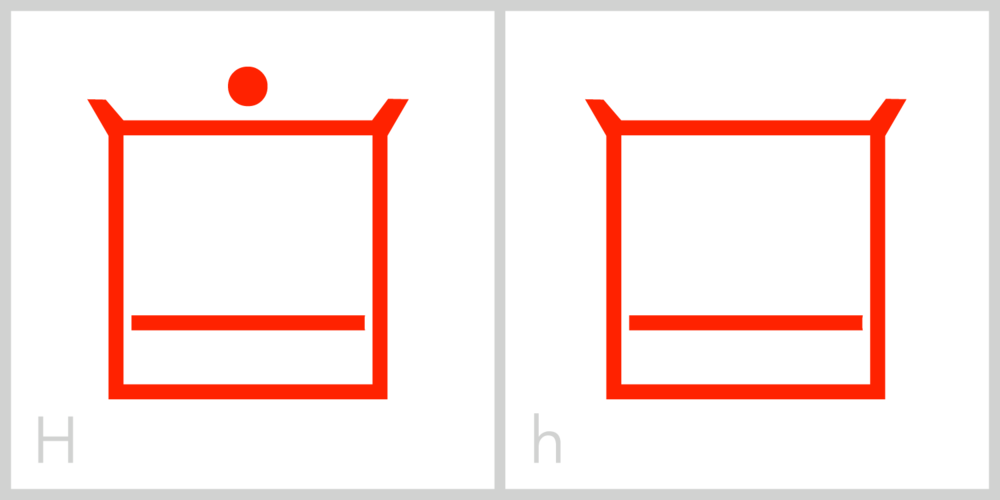 Hh H Is Very Similar To The E And F In That It Has - Line Clipart (1000x500), Png Download