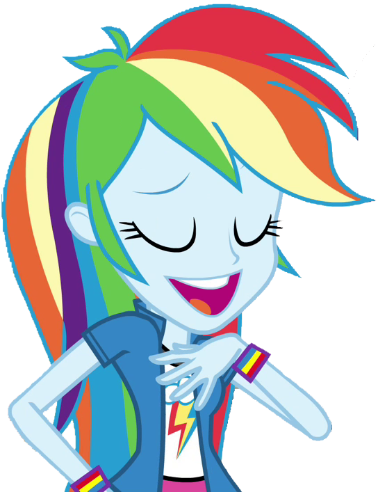Fella, Bracelet, Equestria Girls, Eyes Closed, Female, - Rainbow Dash Clipart (544x707), Png Download