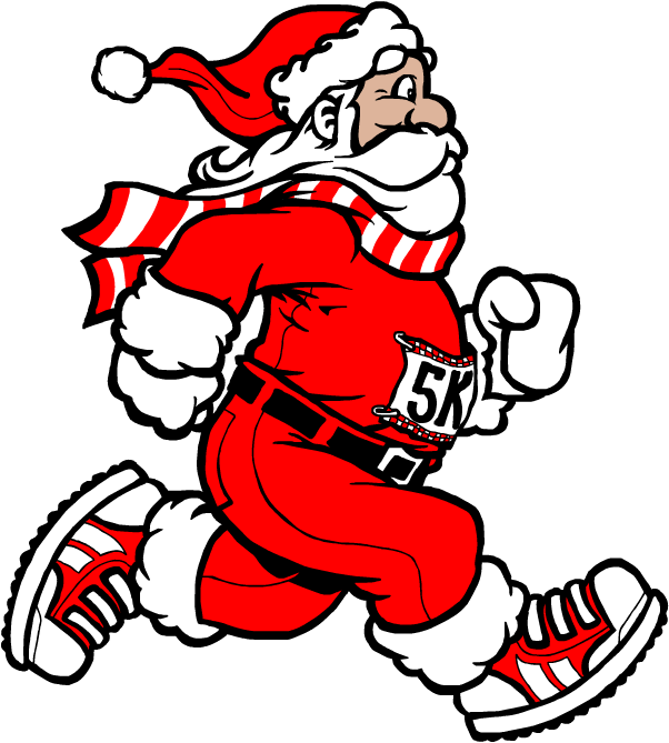 0 Replies 2 Retweets 5 Likes - Running Santa Clipart (602x669), Png Download