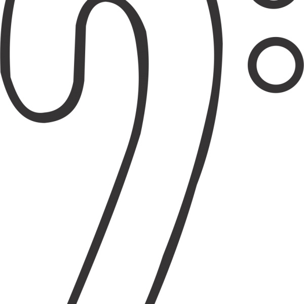 Bass Clef Clipart (600x600), Png Download