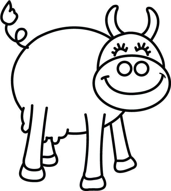 Drawing Cow Clip Black And White Stock - Drawing - Png Download (720x1280), Png Download