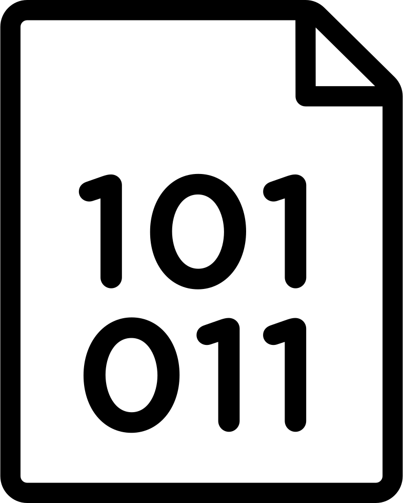 Binary File Icon - File Table Icon Png Clipart (786x980), Png Download