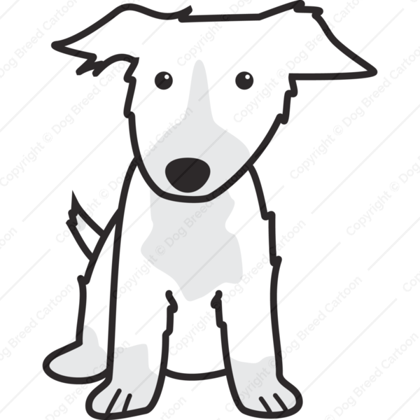 Border Collie Linear Edition Dog Breed Download - Border Collie Cartoon Clipart (600x600), Png Download