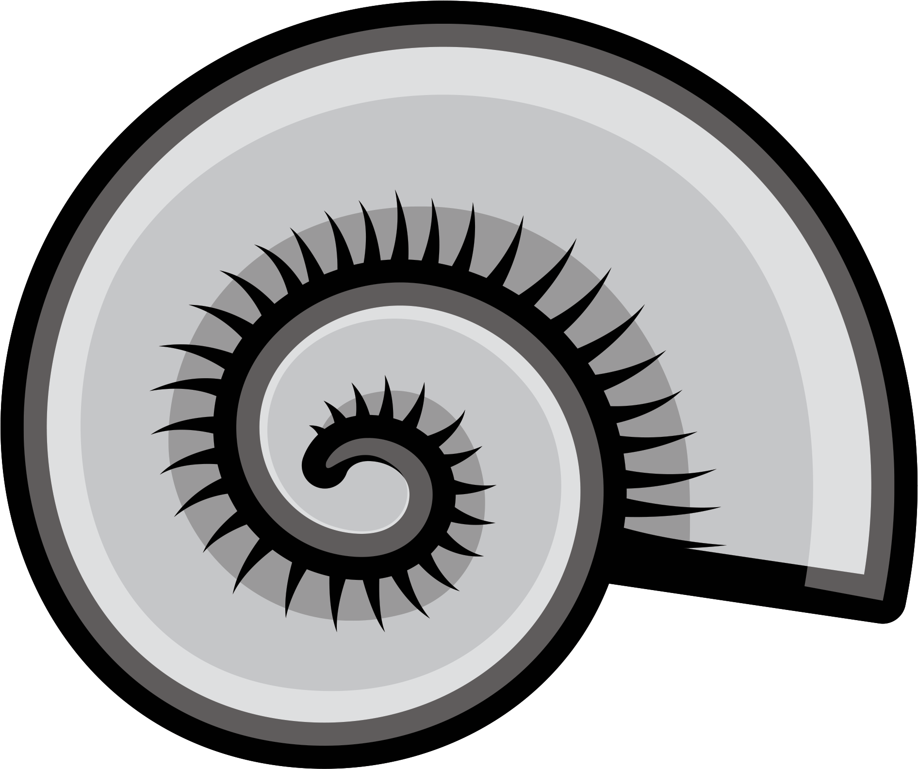 Marine Biology - Circular Shell Clipart (2033x1657), Png Download