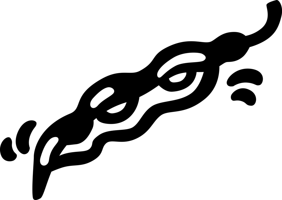 Vector Illustration Of Edible Vegetable Peas In Pod Clipart (988x700), Png Download