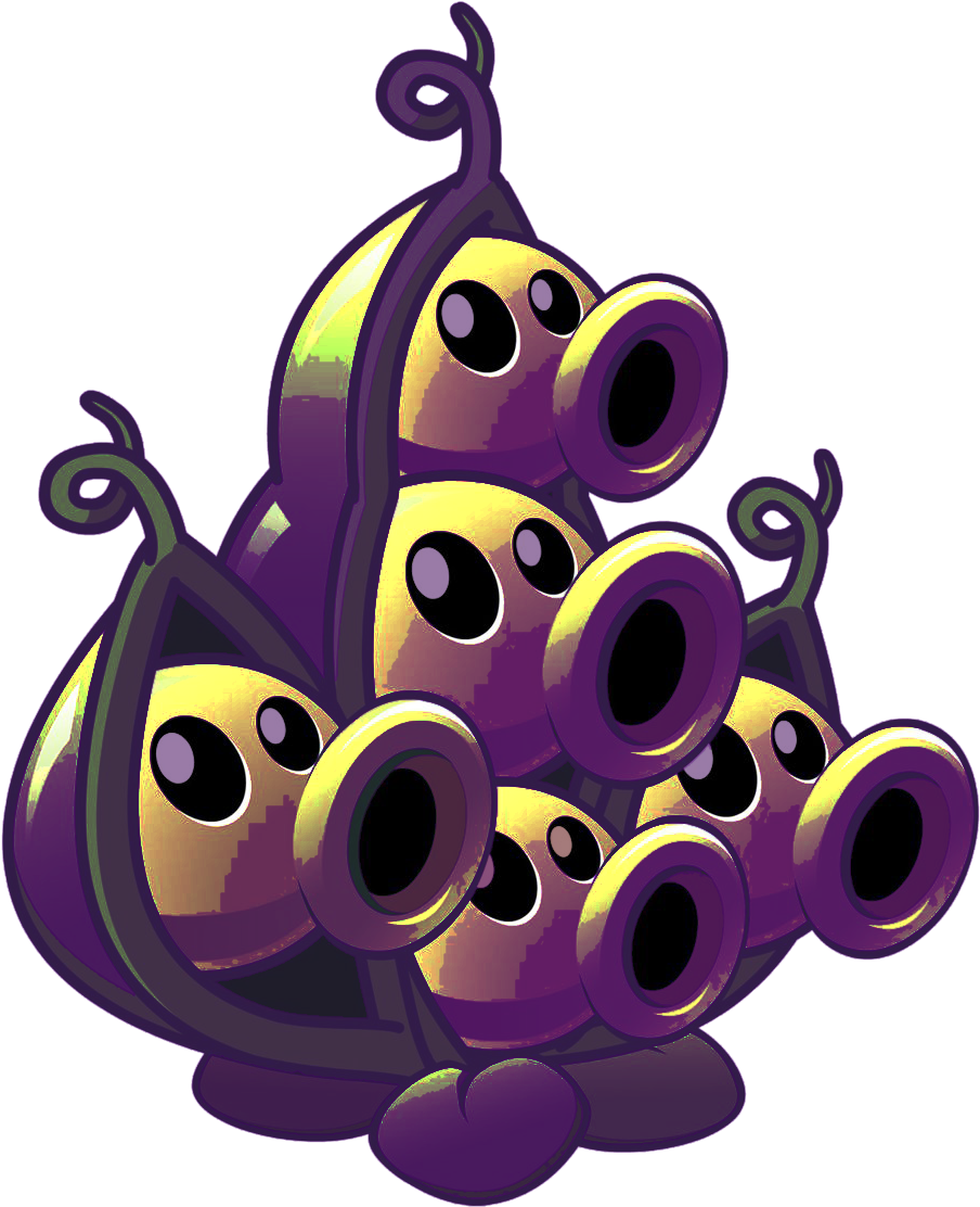 Boot Leg Pea Pod - Plants Vs Zombie 3 Headed Peashooter Clipart (950x1160), Png Download