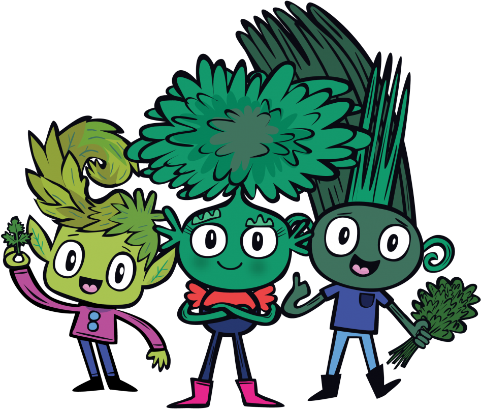 Harvey, Hattie & Hugo The Herbs - Cartoon Clipart (964x964), Png Download