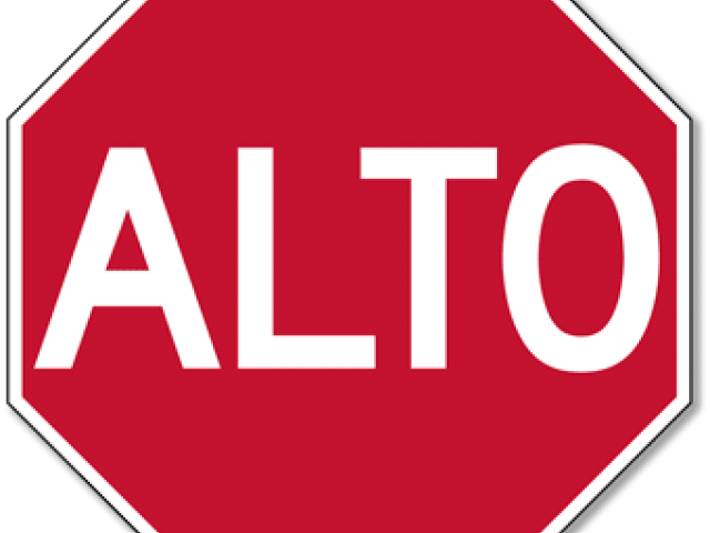 Image Stop Sign - Alto Spanish Stop Sign 18x18- Engineer Grade Reflective Clipart (640x480), Png Download