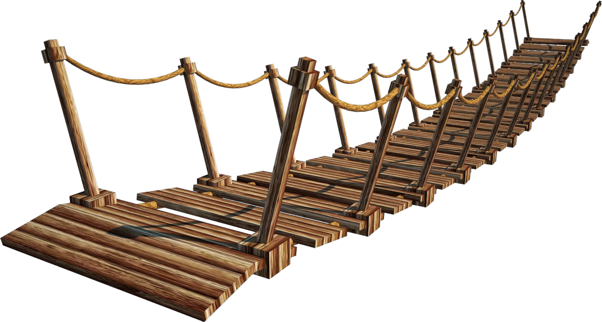 Wooden Bridge Png Image - Wood Bridge Png Clipart (1222x653), Png Download