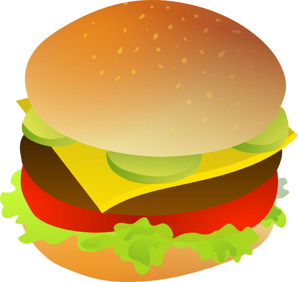 Transparent Background Hamburger Clip Art - Png Download (600x566), Png Download