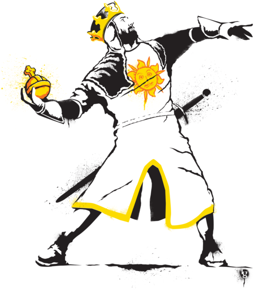 Banksy Python 1 2 - Holy Handgrenade Clipart (571x597), Png Download