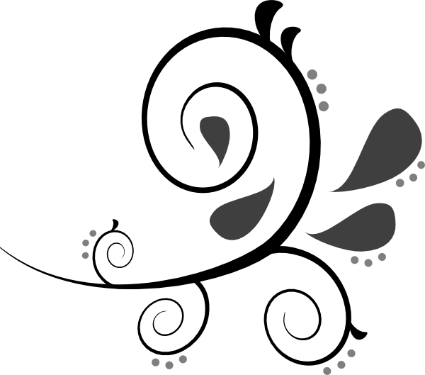 Black Swirls No Background Clipart (600x529), Png Download