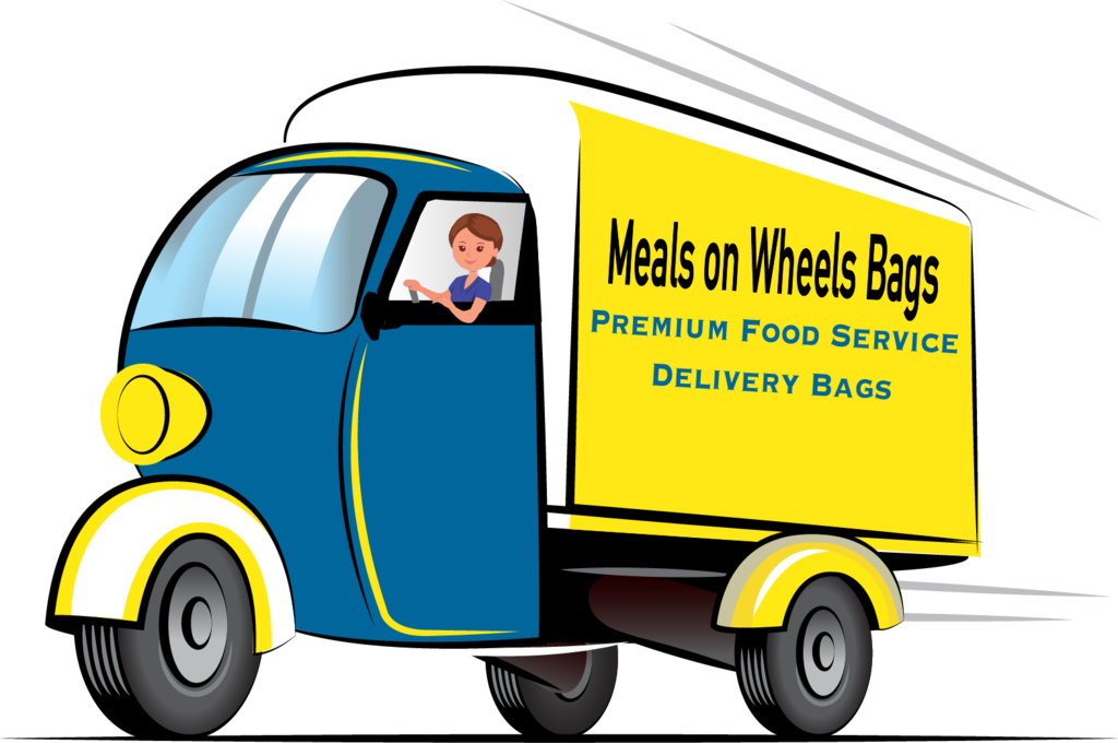 Download Custom Bags For Meals On Wheels Food Delivery Service Vector Graphics Clipart