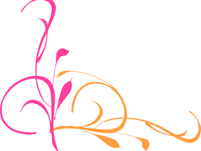 Swirls Clipart Colored - Transparent Colorful Corner Designs - Png Download (640x480), Png Download