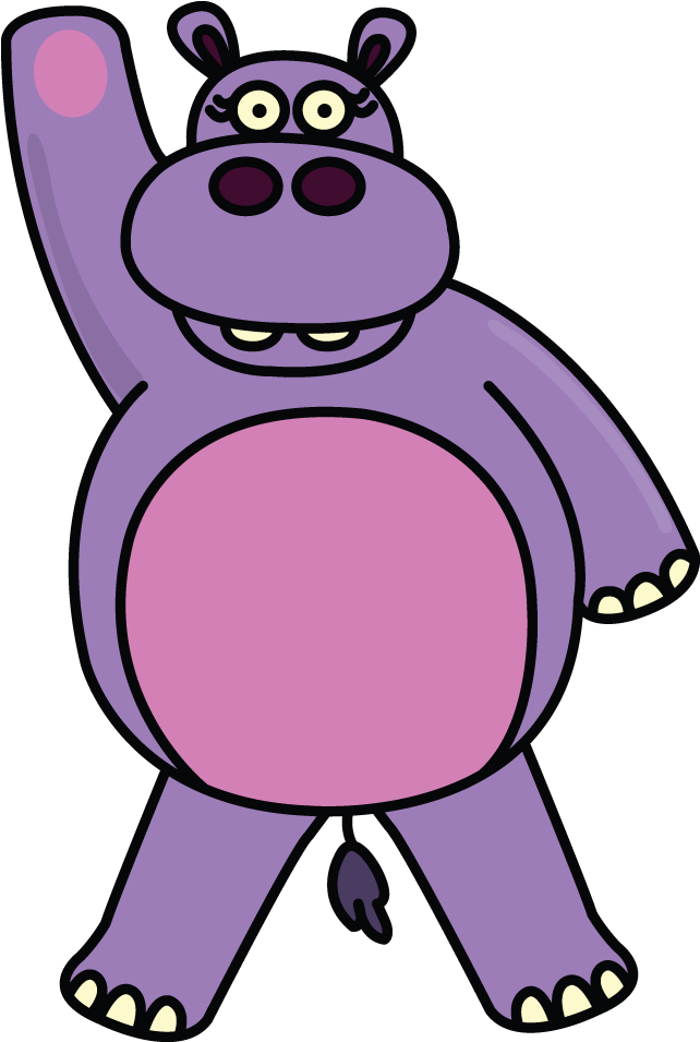 How To Draw A Cute Hippo Easy Step By Step Drawing - Hippo Drawing Clipart (720x1280), Png Download