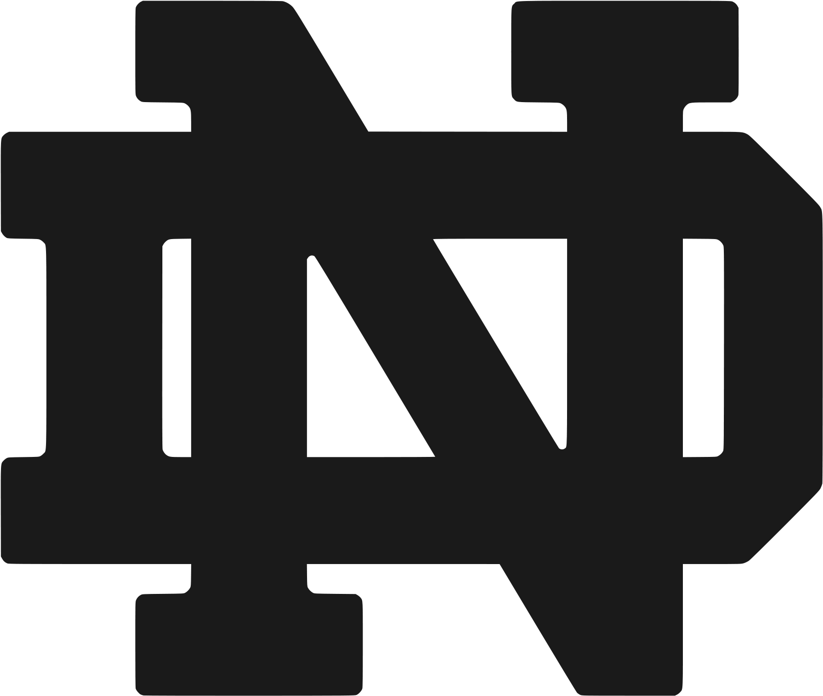 Used By Champions - Notre Dame Michigan Logo Clipart (2000x1500), Png Download