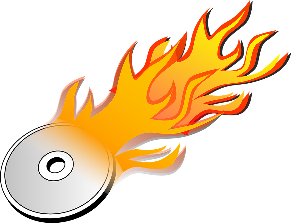 Cartoon Fire Png 20, Buy Clip Art - Cd Burning Transparent Png (939x720), Png Download