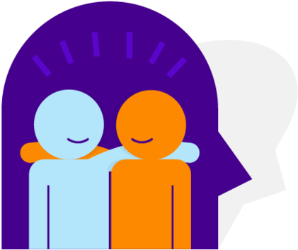 Two Friends Together Illustration - Illustration Clipart (1000x500), Png Download